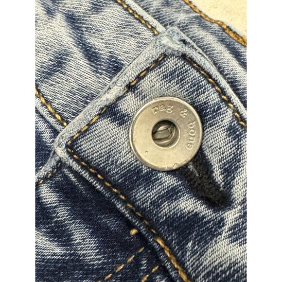 Rag & Bone Jeans 32 Dre Low Rise Slim Boyfriend Raw Hem Crop Denim USA Retro - Picture 2 of 7